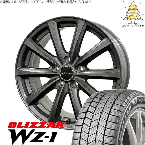 ブリヂストン ブリザック WZ-1 (BLIZZAK WZ-1) 225/60R18 ＋ D.TEN グレーメタリック 18インチ 7.0J +40 5H114.3P スタッドレス・ホイール4本セット。1枚目。