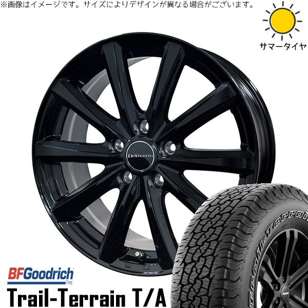 BFグッドリッチ トレイルテレーン T/A 225/60R17 ＋ D.TEN ブラック 17インチ 7J +48 5H114.3P サマー・ホイール4本セット。1枚目。