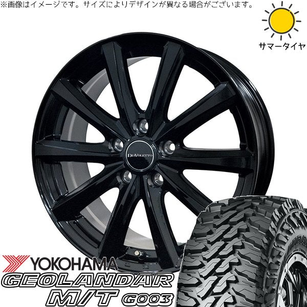 ヨコハマタイヤ ジオランダー M/T G003 215/70R16 ＋ D.TEN ブラック 16インチ 6.5J +38 5H114.3P サマー・ホイール4本セット。1枚目。