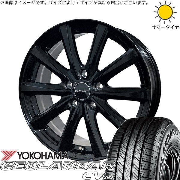 ヨコハマタイヤ ジオランダーCV G058 215/60R16 ＋ D.TEN ブラック 16インチ 6.5J +48 5H114.3P サマー・ホイール4本セット。1枚目。