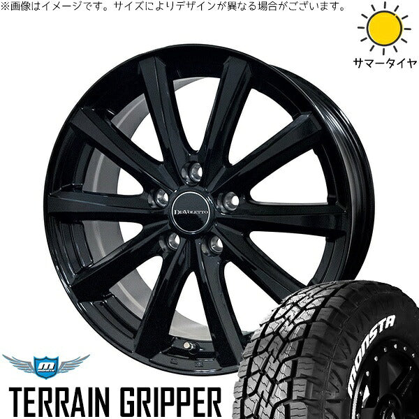 モンスタタイヤ テレーングリッパー (TERRAIN GRIPPER) 215/70R16 ＋ D.TEN ブラック 16インチ 6.5J +38 5H114.3P サマー・ホイール4本セット。1枚目。