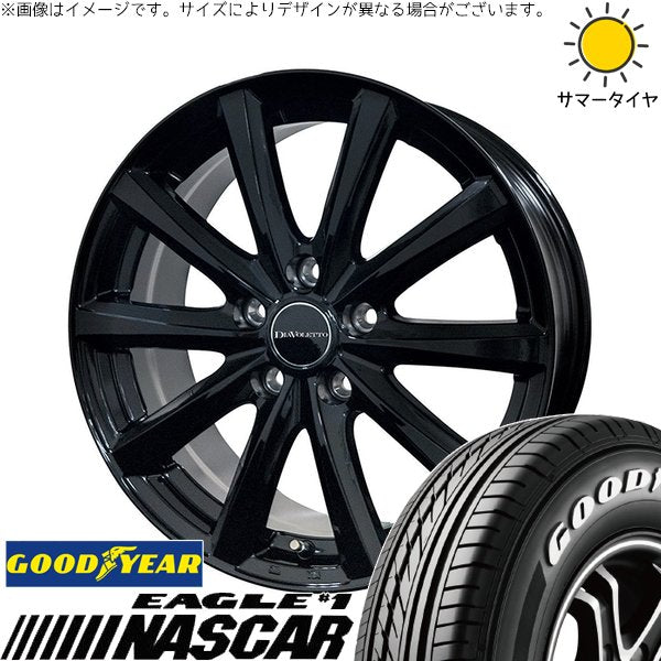 グッドイヤー イーグル ナスカー 215/60R17 ＋ D.TEN ブラック 17インチ 7J +39 5H114.3P サマー・ホイール4本セット。1枚目。