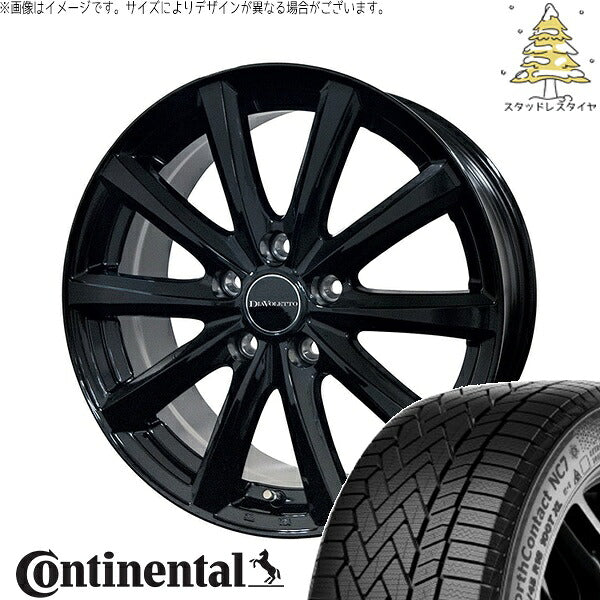 コンチネンタル ノースコンタクト セブン (NorthContact7) 215/60R17 ＋ D.TEN ブラック 17インチ 7.0J +39 5H114.3P スタッドレス・ホイール4本セット。1枚目。