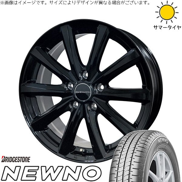 ブリヂストン ニューノ 165/50R16 ＋ D.TEN ブラック 16インチ 6J +43 4H100P サマー・ホイール4本セット。1枚目。