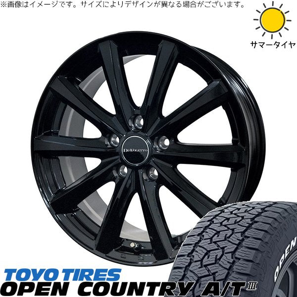 トーヨータイヤ オープンカントリー A/T3 235/65R17 ＋ D.TEN ブラック 17インチ 7J +39 5H114.3P サマー・ホイール4本セット。1枚目。