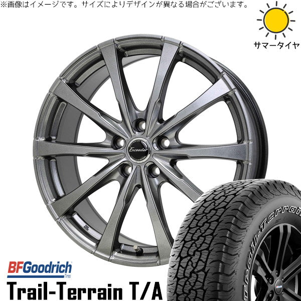 BFグッドリッチ トレイルテレーン T/A 225/60R18 ＋ エクシーダー E08 ダークシルバー 18インチ 7.5J +40 5H120P サマー・ホイール4本セット。1枚目。
