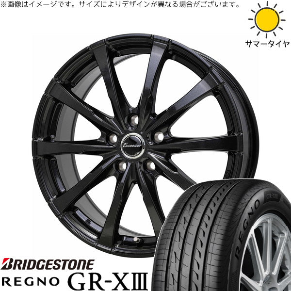 ブリヂストン レグノ GR-X3 235/55R19 ＋ エクシーダー E08 グロスガンメタ 19インチ 8J +25 5H120P サマー・ホイール4本セット。1枚目。