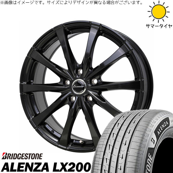 ブリヂストン アレンザ LX200 225/55R19 ＋ エクシーダー E08 グロスガンメタ 19インチ 7.5J +40 5H120P サマー・ホイール4本セット。1枚目。