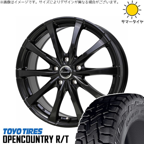 トーヨータイヤ オープンカントリー R/T 225/60R18 ＋ エクシーダー E08 グロスガンメタ 18インチ 7.5J +40 5H120P サマー・ホイール4本セット。1枚目。