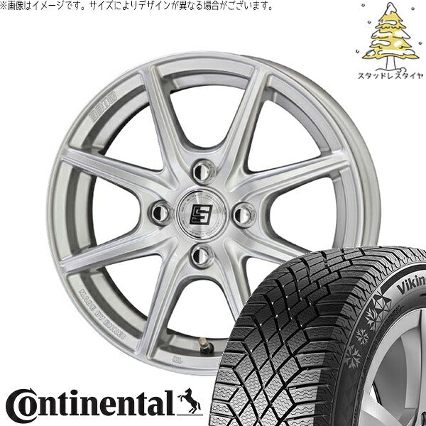 コンチネンタル バイキングコンタクト セブン (VikingContact7) 175/65R15 ＋ ザインEK シャインシルバー 15インチ 5.5J +43 4H100P スタッドレス・ホイール4本セット。1枚目。