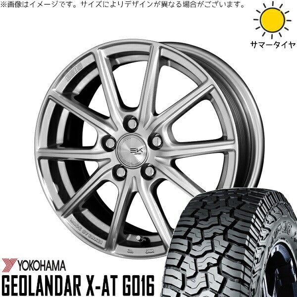 ヨコハマタイヤ ジオランダー X-A/T G016 (GEOLANDAR X-A/T G016) 215/70R16 ＋ ザインEK シャインシルバー 16インチ 6.5J +45 5H114.3P サマー・ホイール4本セット。1枚目。