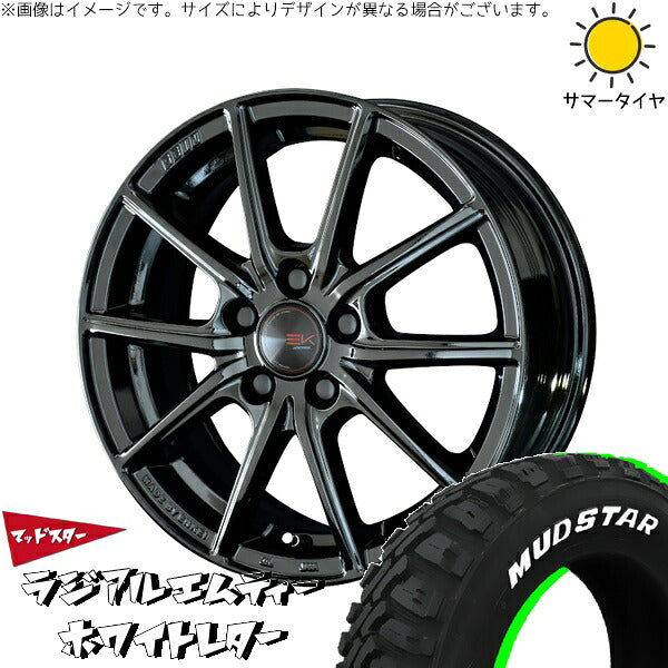 マッドスター ラジアル M/T (RADIAL M/T) 225/70R16 ＋ ザインEK ソリッドブラック 16インチ 6.5J +45 5H114.3P サマー・ホイール4本セット。1枚目。