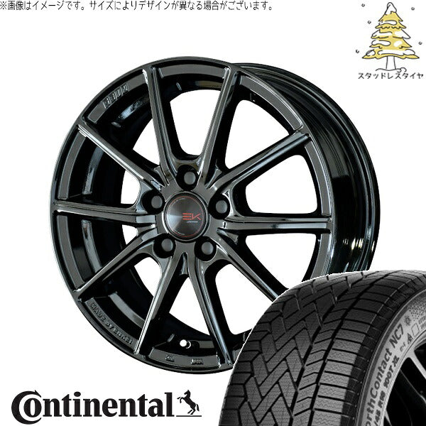 コンチネンタル ノースコンタクト セブン (NorthContact7) 235/65R17 ＋ ザインEK ソリッドブラック 17インチ 7.0J +42 5H114.3P スタッドレス・ホイール4本セット。1枚目。