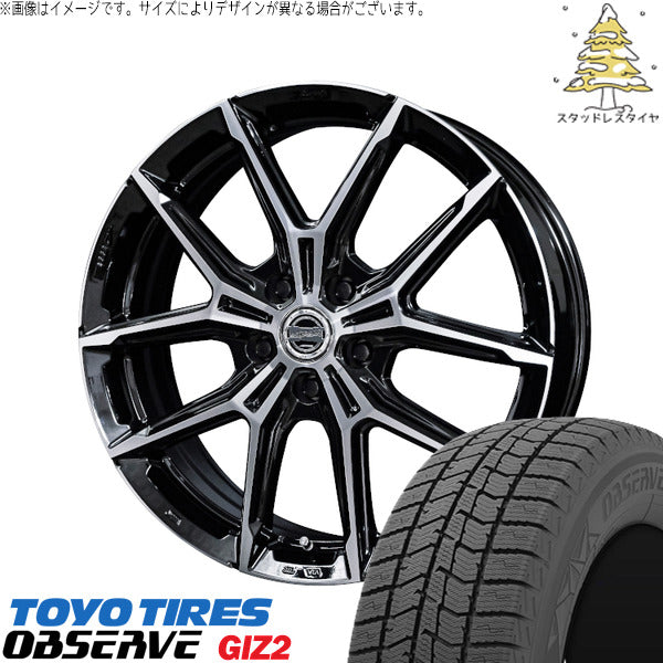 トーヨータイヤ OBSERVE 215/45R17 ＋ スマック+EK M1 グロスブラックポリッシュ 17インチ 7J +38 5H114.3P スタッドレス・ホイール4本セット。1枚目。