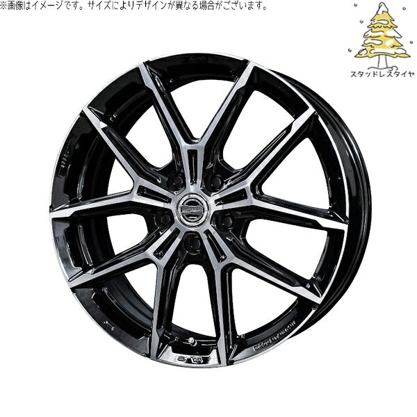 輸入スタッドレスタイヤ（銘柄指定不可） 225/65R17 ＋ スマック+EK M1 グロスブラックポリッシュ 17インチ 7.0J +38 5H114.3P ホイール4本セット。1枚目。