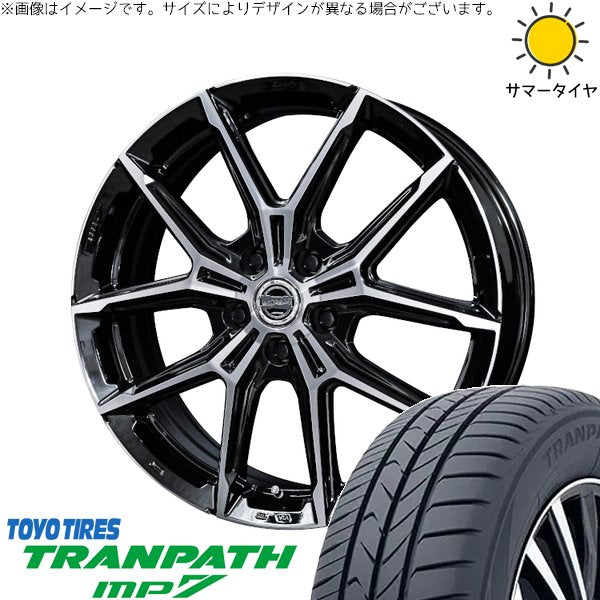 トーヨータイヤ トランパス MP7 215/60R17 ＋ スマック+EK M1 グロスブラックポリッシュ 17インチ 7J +38 5H114.3P サマー・ホイール4本セット。1枚目。