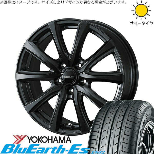 ヨコハマタイヤ ブルーアース ES32 225/45R18 ＋ エリシア ガンメタリック 18インチ 7.5J +48 5H114.3P サマー・ホイール4本セット。1枚目。