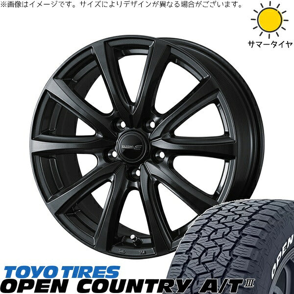 トーヨータイヤ オープンカントリー A/T3 225/70R16 ＋ エリシア ガンメタリック 16インチ 6.5J +47 5H100P サマー・ホイール4本セット。1枚目。