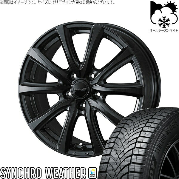 ダンロップ シンクロウェザー 215/50R18 ＋ エリシア ガンメタリック 18インチ 7J +40 5H114.3P オールシーズン・ホイール4本セット。1枚目。