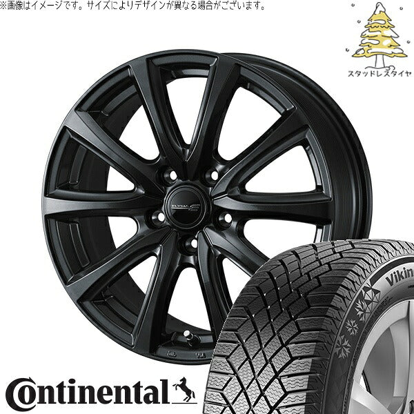 コンチネンタル バイキングコンタクト7 215/70R16 ＋ エリシア ガンメタリック 16インチ 6.5J +40 5H114.3P スタッドレス・ホイール4本セット。1枚目。