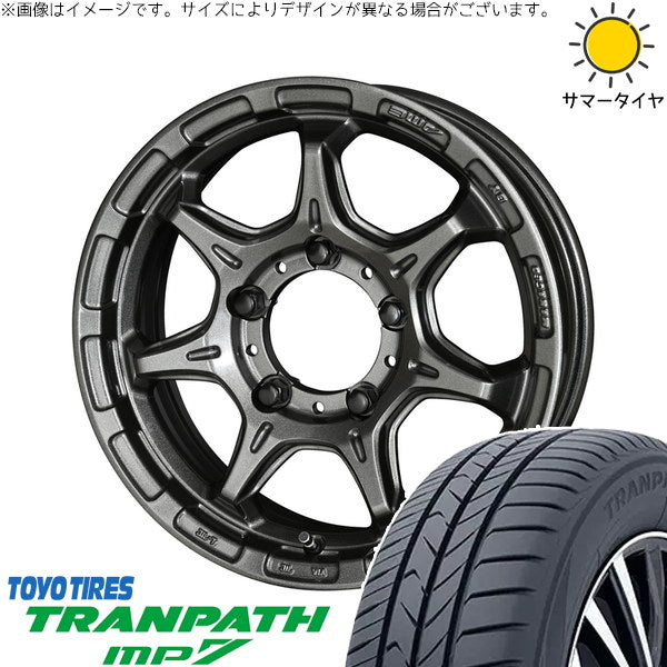 トーヨータイヤ トランパス MP7 215/70R16 ＋ RIVAZZA FBF-7 ガンブラック 16インチ 5.5J +20 5H139.7P サマー・ホイール4本セット。1枚目。