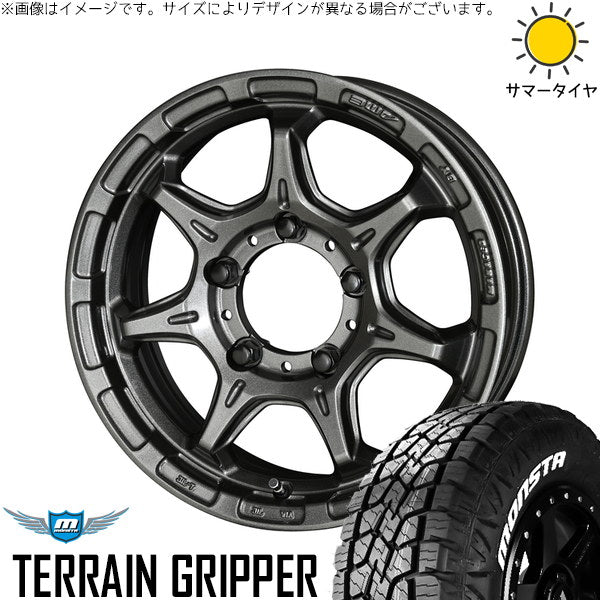 モンスタタイヤ テレーングリッパー 175/80R16 ＋ RIVAZZA FBF-7 ガンブラック 16インチ 5.5J +20 5H139.7P サマー・ホイール4本セット。1枚目。