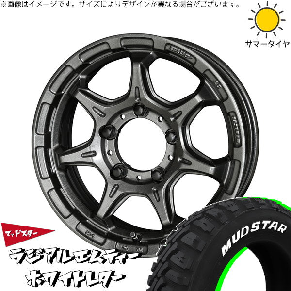 マッドスター ラジアルMT 215/70R16 ＋ RIVAZZA FBF-7 ガンブラック 16インチ 5.5J +20 5H139.7P サマー・ホイール4本セット。1枚目。