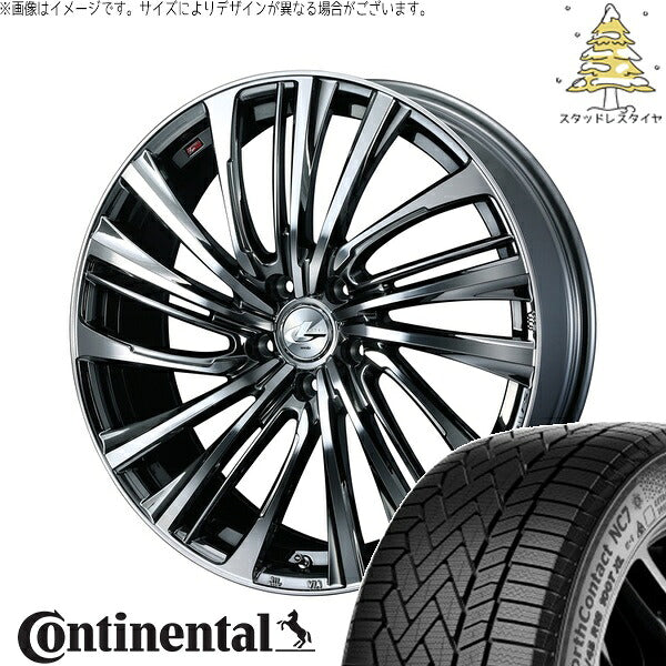 コンチネンタル ノースコンタクト NC7 215/60R17 ＋ レオニス FS ブラックメタルコート/ミラーカット 17インチ 7J +53 5H114.3P スタッドレス・ホイール4本セット。1枚目。