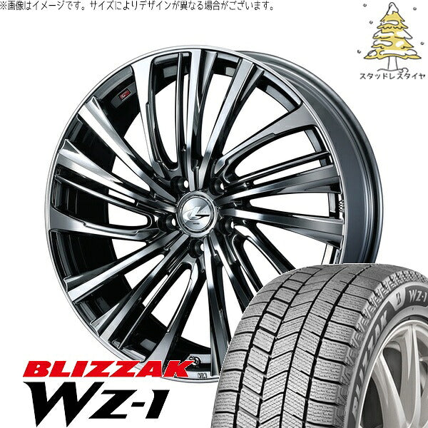 ブリヂストン ブリザック WZ-1 215/40R18 ＋ レオニス FS ブラックメタルコート/ミラーカット 18インチ 7J +47 5H114.3P スタッドレス・ホイール4本セット。1枚目。