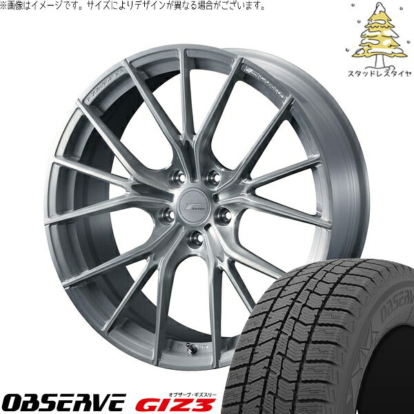 トーヨータイヤ オブザーブ GIZ3 235/50R18 ＋ エフゼロ FZ-1 ブラッシュド 18インチ 7.5J +38 5H114.3P スタッドレス・ホイール4本セット。1枚目。