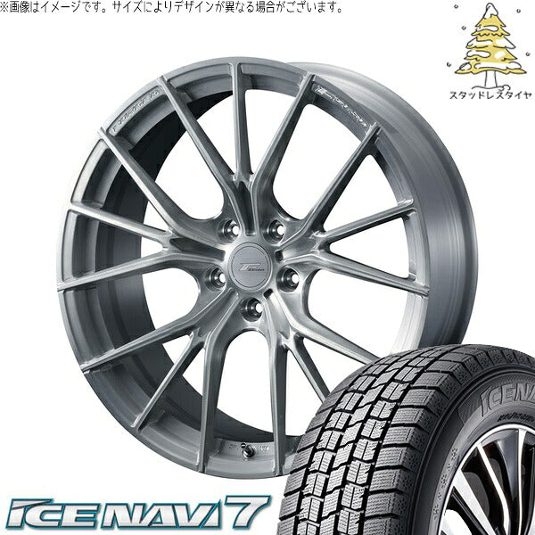 グッドイヤー アイスナビ7 215/40R18 ＋ エフゼロ FZ-1 ブラッシュド 18インチ 7.5J +38 5H114.3P スタッドレス・ホイール4本セット。1枚目。