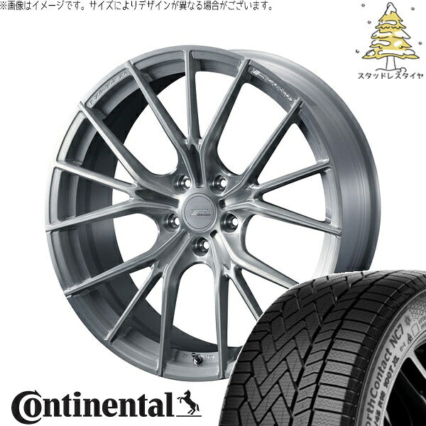 コンチネンタル ノースコンタクト NC7 245/45R20 ＋ エフゼロ FZ-1 ブラッシュド 20インチ 8.5J +38 5H114.3P スタッドレス・ホイール4本セット。1枚目。
