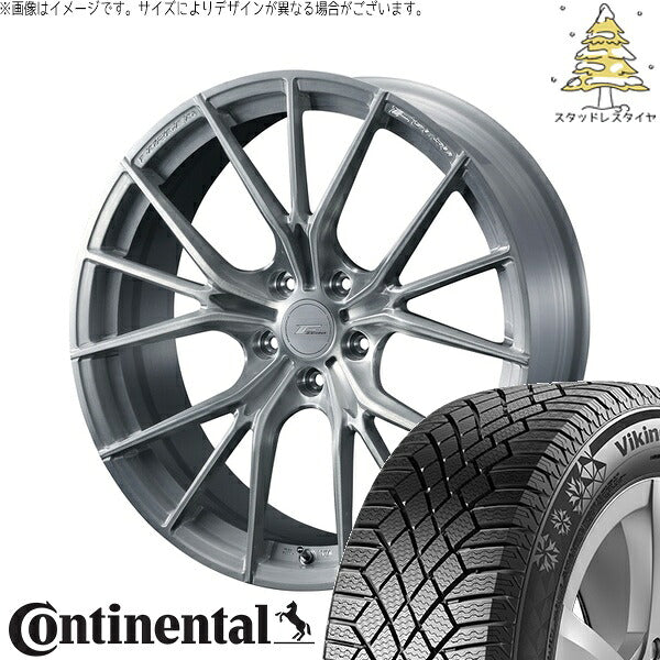 コンチネンタル バイキングコンタクト7 235/60R18 ＋ エフゼロ FZ-1 ブラッシュド 18インチ 8J +45 5H114.3P スタッドレス・ホイール4本セット。1枚目。