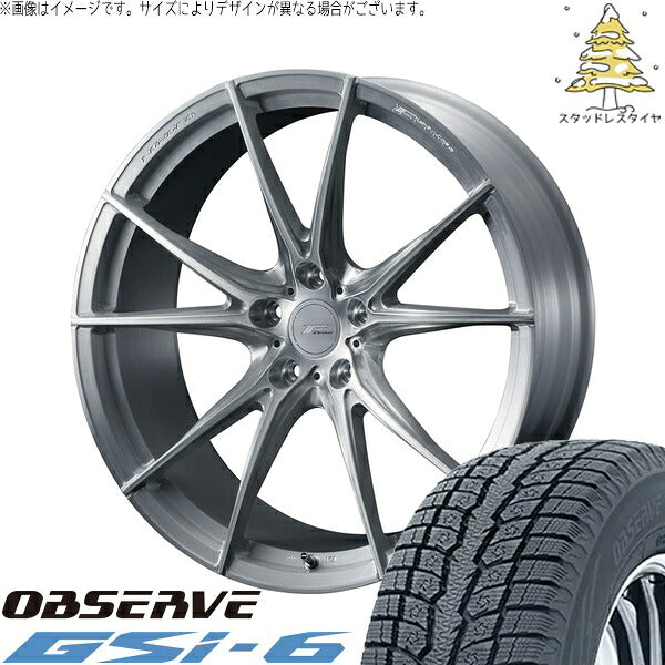 トーヨータイヤ オブザーブ Gsi-6 225/55R19 ＋ エフゼロ FZ-2 ブラッシュド 19インチ 8J +38 5H114.3P スタッドレス・ホイール4本セット。1枚目。