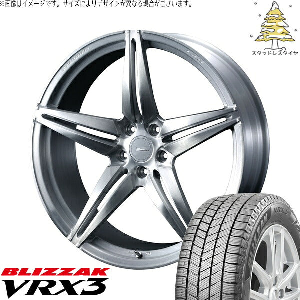 ブリヂストン ブリザック VRX3 235/55R18 ＋ エフゼロ FZ-3 ブラッシュド 18インチ 7.5J +38 5H114.3P スタッドレス・ホイール4本セット。1枚目。