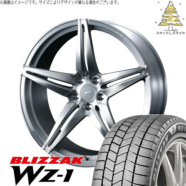 ブリヂストン ブリザック WZ-1 225/45R18 ＋ エフゼロ FZ-3 ブラッシュド 18インチ 8J +45 5H114.3P スタッドレス・ホイール4本セット。1枚目。