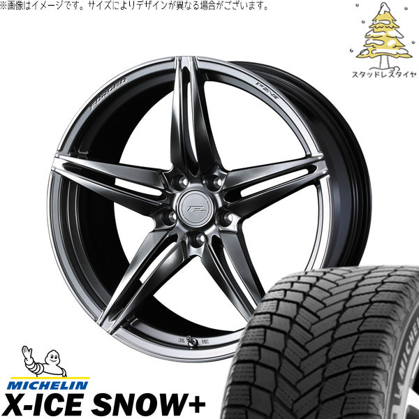 ミシュラン エックスアイス スノー+ 235/60R18 ＋ エフゼロ FZ-3 ダイヤモンドブラック 18インチ 8J +45 5H114.3P スタッドレス・ホイール4本セット。1枚目。