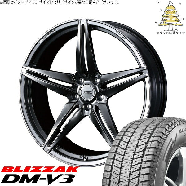 ブリヂストン ブリザック DM-V3 235/60R18 ＋ エフゼロ FZ-3 ダイヤモンドブラック 18インチ 7.5J +38 5H114.3P スタッドレス・ホイール4本セット。1枚目。