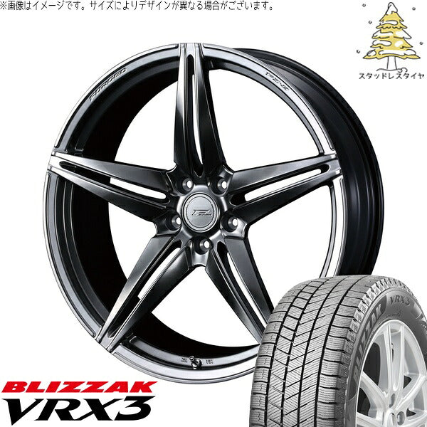 ブリヂストン ブリザック VRX3 215/45R18 ＋ エフゼロ FZ-3 ダイヤモンドブラック 18インチ 7.5J +48 5H114.3P スタッドレス・ホイール4本セット。1枚目。