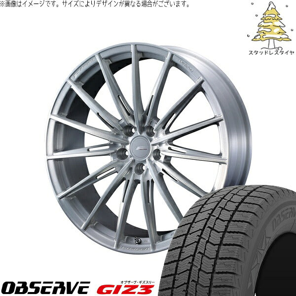 トーヨータイヤ オブザーブ GIZ3 225/40R18 ＋ エフゼロ FZ-4 ブラッシュド 18インチ 7.5J +38 5H114.3P スタッドレス・ホイール4本セット。1枚目。