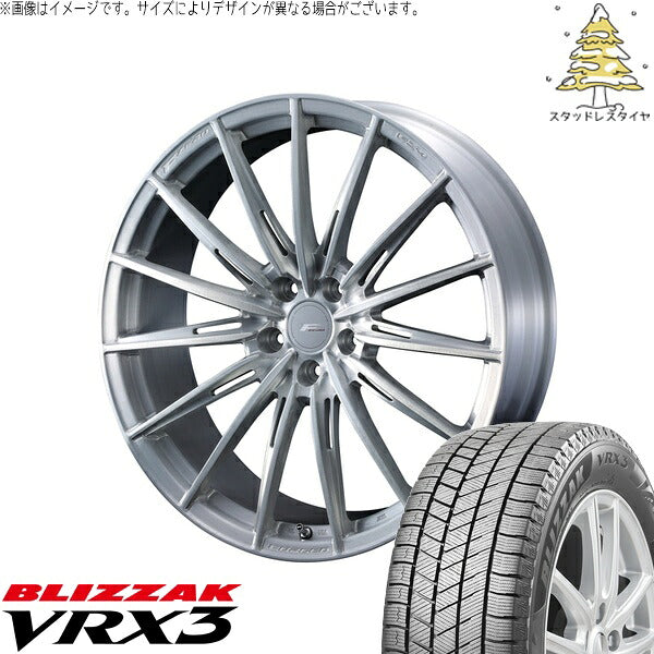 ブリヂストン ブリザック VRX3 225/40R18 ＋ エフゼロ FZ-4 ブラッシュド 18インチ 7.5J +38 5H114.3P スタッドレス・ホイール4本セット。1枚目。