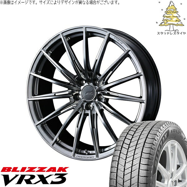 ブリヂストン ブリザック VRX3 215/50R18 ＋ エフゼロ FZ-4 ダイヤモンドブラック 18インチ 7.5J +48 5H114.3P スタッドレス・ホイール4本セット。1枚目。