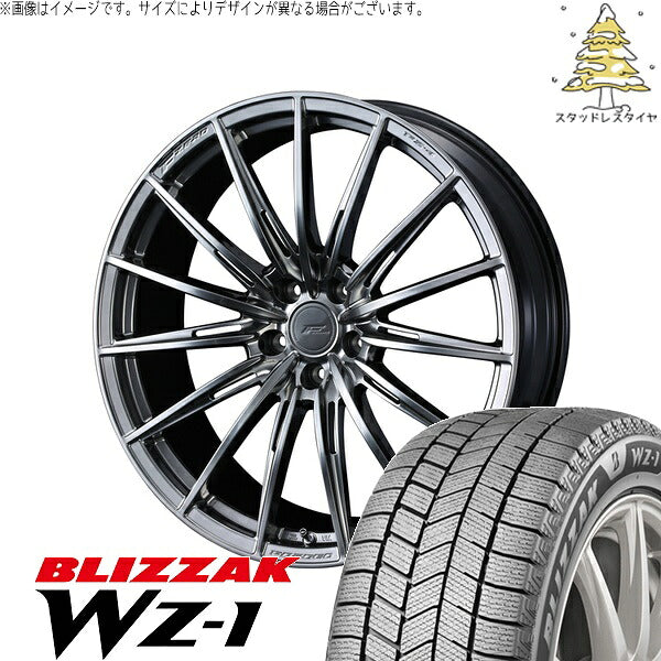 ブリヂストン ブリザック WZ-1 215/45R18 ＋ エフゼロ FZ-4 ダイヤモンドブラック 18インチ 7.5J +48 5H114.3P スタッドレス・ホイール4本セット。1枚目。