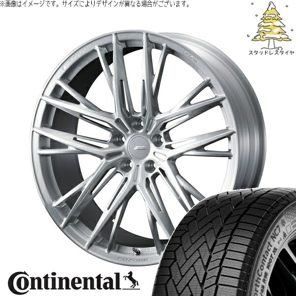 コンチネンタル ノースコンタクト NC7 245/45R20 ＋ エフゼロ FZ-5 ブラッシュド 20インチ 8.5J +38 5H114.3P スタッドレス・ホイール4本セット。1枚目。