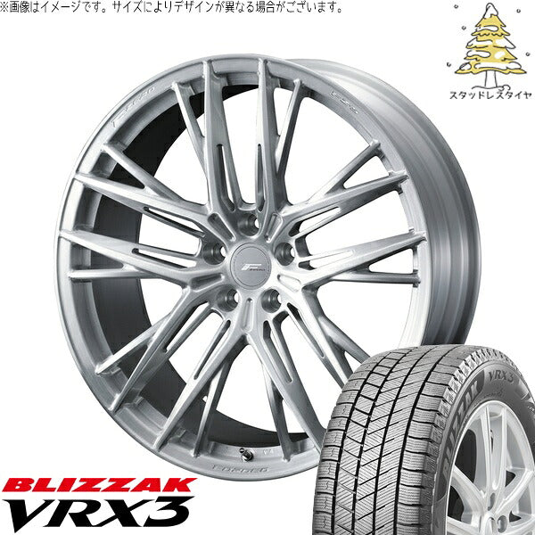 ブリヂストン ブリザック VRX3 225/55R18 ＋ エフゼロ FZ-5 ブラッシュド 18インチ 8J +43 5H114.3P スタッドレス・ホイール4本セット。1枚目。