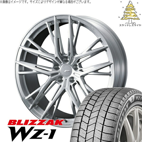 ブリヂストン ブリザック WZ-1 225/50R18 ＋ エフゼロ FZ-5 ブラッシュド 18インチ 8J +43 5H114.3P スタッドレス・ホイール4本セット。1枚目。