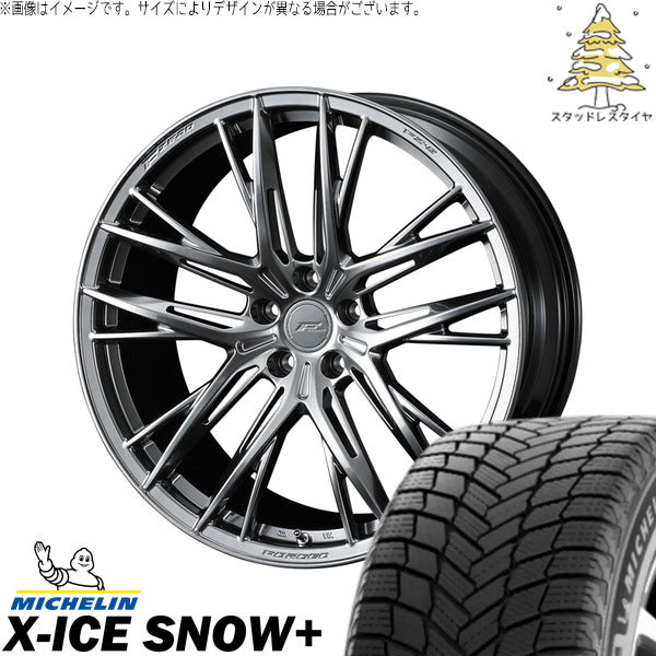 ミシュラン エックスアイス スノー+ 225/50R18 ＋ エフゼロ FZ-5 ダイヤモンドブラック 18インチ 8J +43 5H114.3P スタッドレス・ホイール4本セット。1枚目。