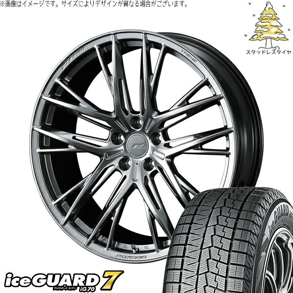 ヨコハマタイヤ アイスガードセブン IG70 225/45R18 ＋ エフゼロ FZ-5 ダイヤモンドブラック 18インチ 8J +43 5H114.3P スタッドレス・ホイール4本セット。1枚目。