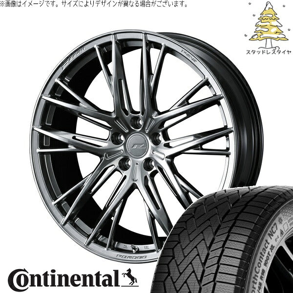 コンチネンタル ノースコンタクト NC7 245/45R19 ＋ エフゼロ FZ-5 ダイヤモンドブラック 19インチ 8.5J +38 5H114.3P スタッドレス・ホイール4本セット。1枚目。