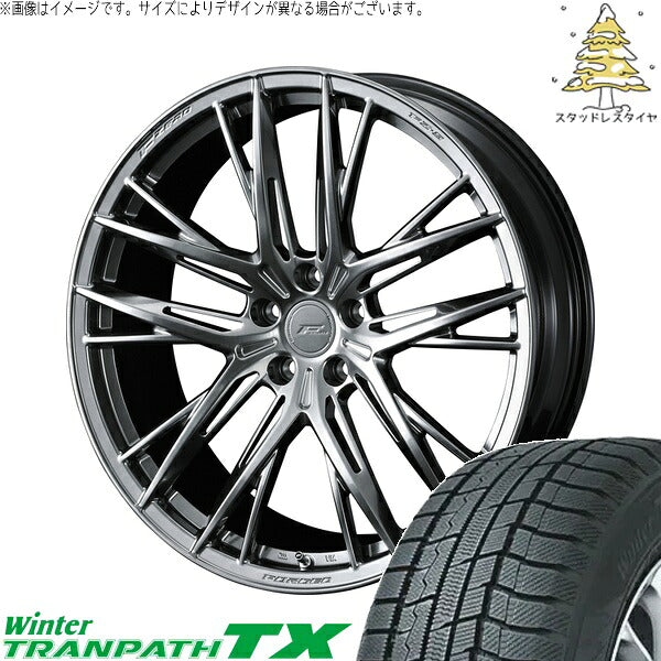 トーヨータイヤ ウィンタートランパス TX 235/55R18 ＋ エフゼロ FZ-5 ダイヤモンドブラック 18インチ 8J +43 5H114.3P スタッドレス・ホイール4本セット。1枚目。